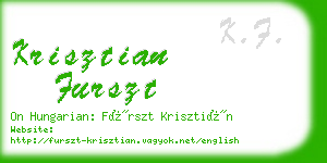 krisztian furszt business card